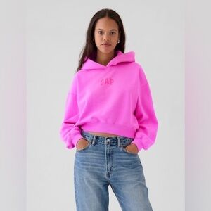 GAP Vintage Soft Cropped Logo Hoodie